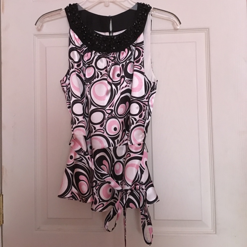 Beautiful lined peblum top size S